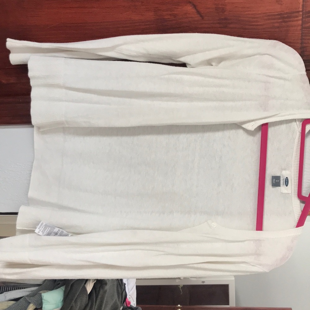 White button cardigan